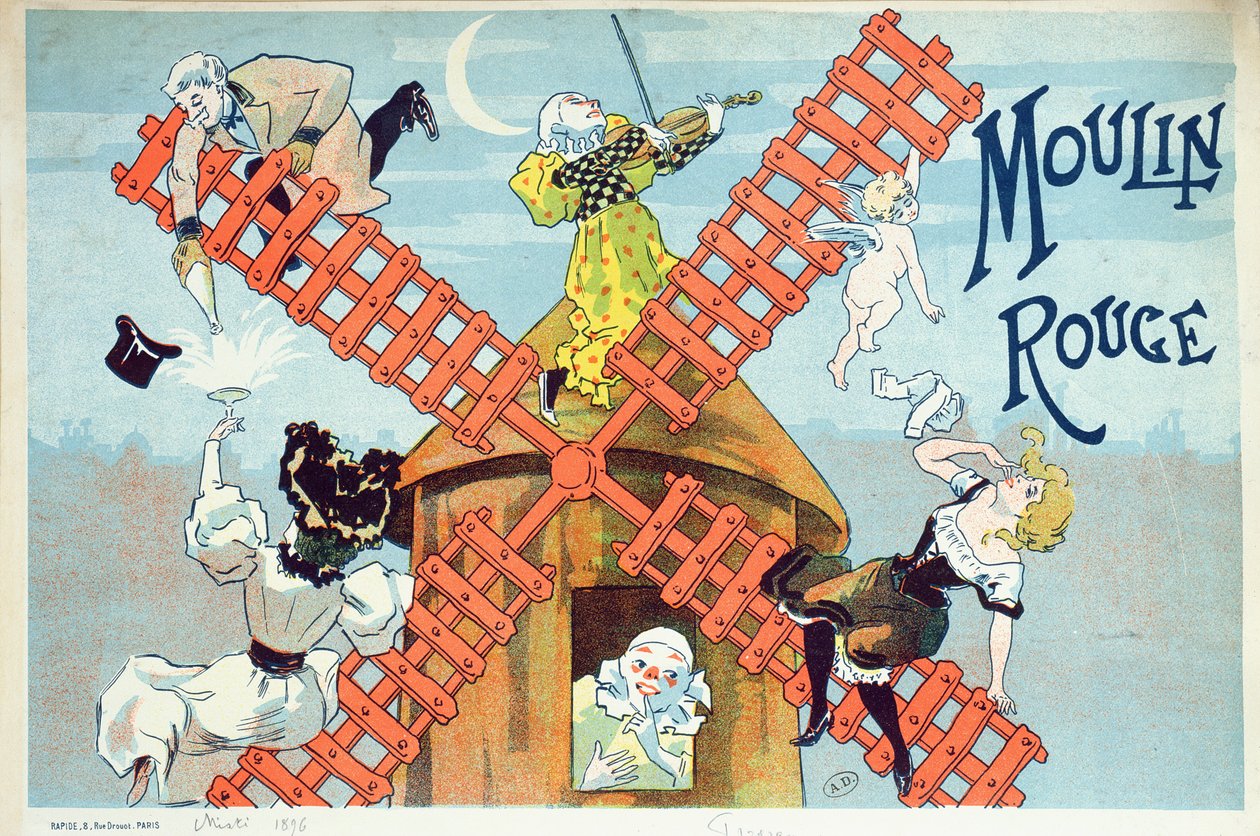 Deckblatt eines Programms für das Moulin Rouge, 1896 von Ferdinand Misti Mifliez