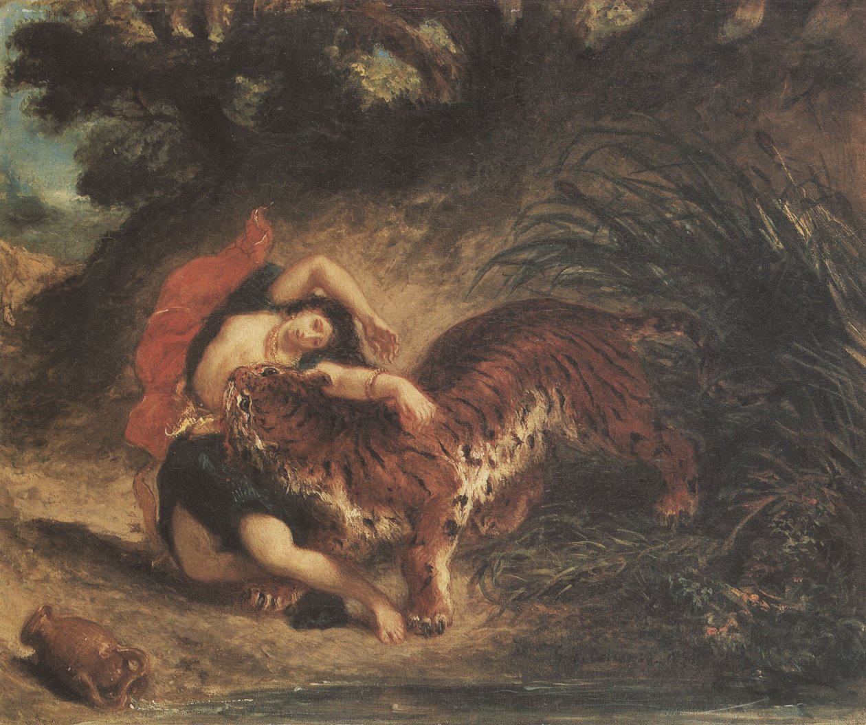 Inderin, von einem Tiger zerrissen von Ferdinand Victor Eugene Delacroix