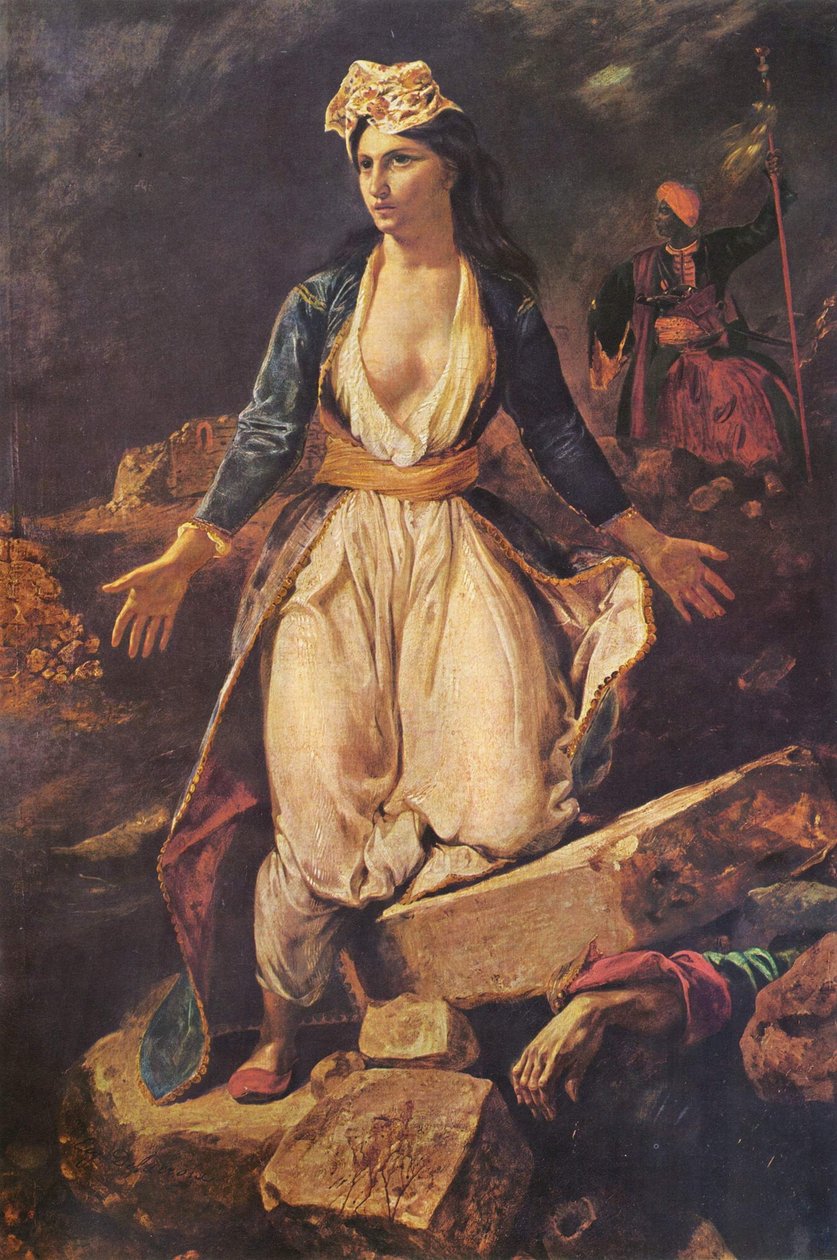 Griechenland auf den Ruinen von Missolonghi von Ferdinand Victor Eugene Delacroix