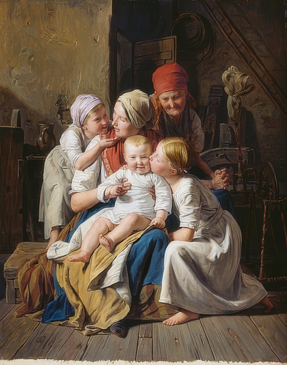 Großmutterfreuden von Ferdinand Georg Waldmuller