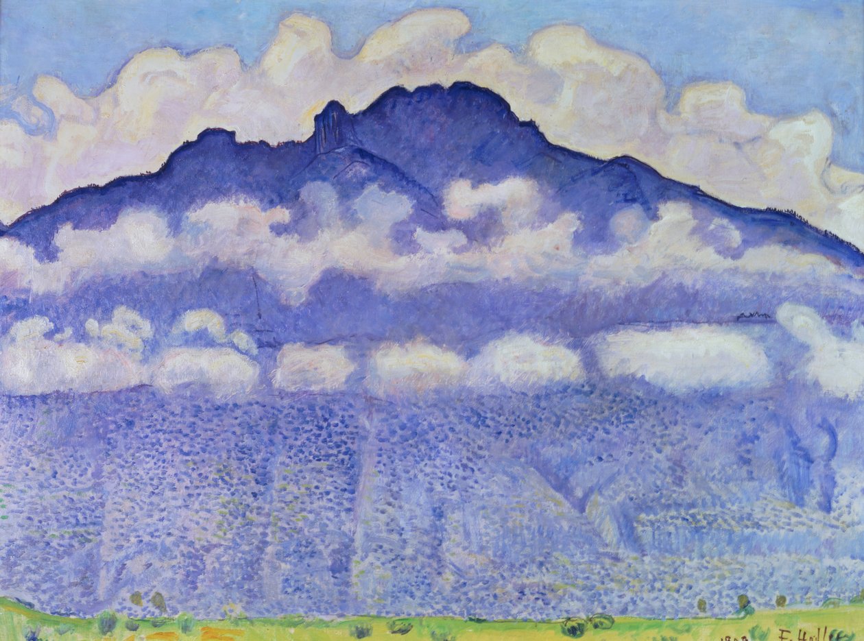 Andey-Berg, Blick von Bonneville, 1909 von Ferdinand Hodler