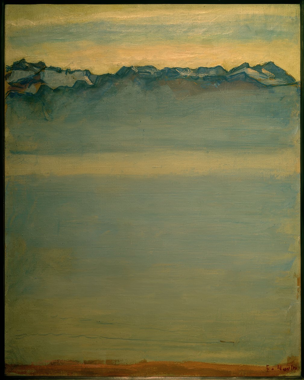 Genfer See mit den Savoyer Alpen von Ferdinand Hodler