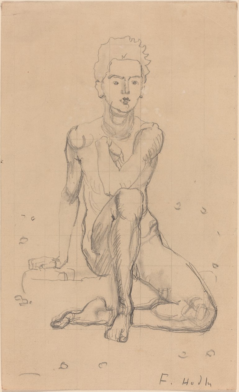 Hector posiert nackt von Ferdinand Hodler