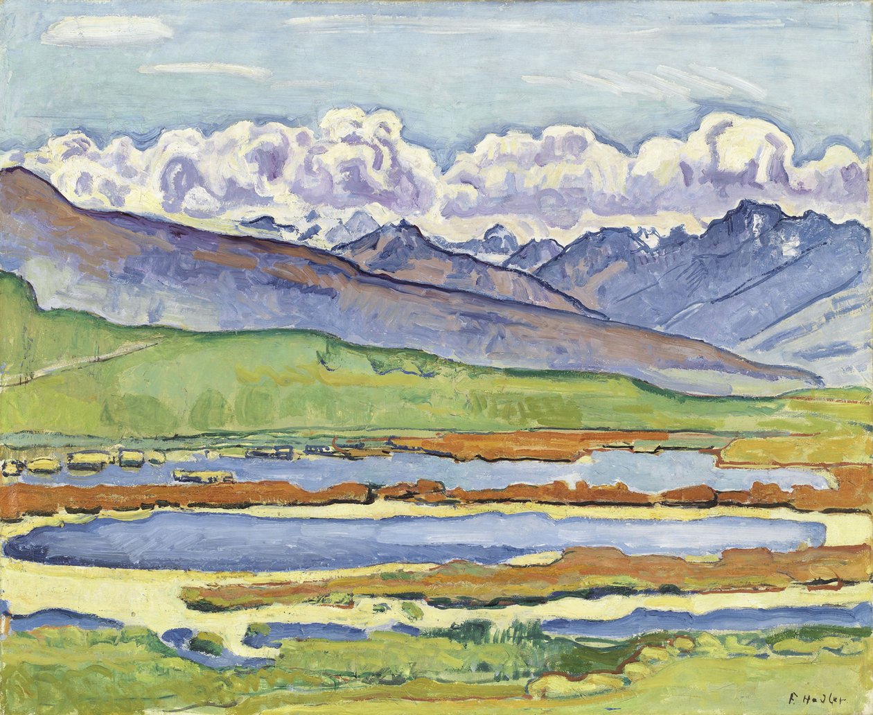 Landschaft in Montana von Ferdinand Hodler