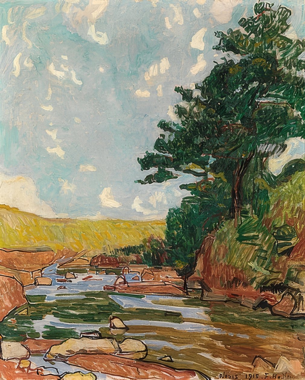 Landschaft bei Néris von Ferdinand Hodler