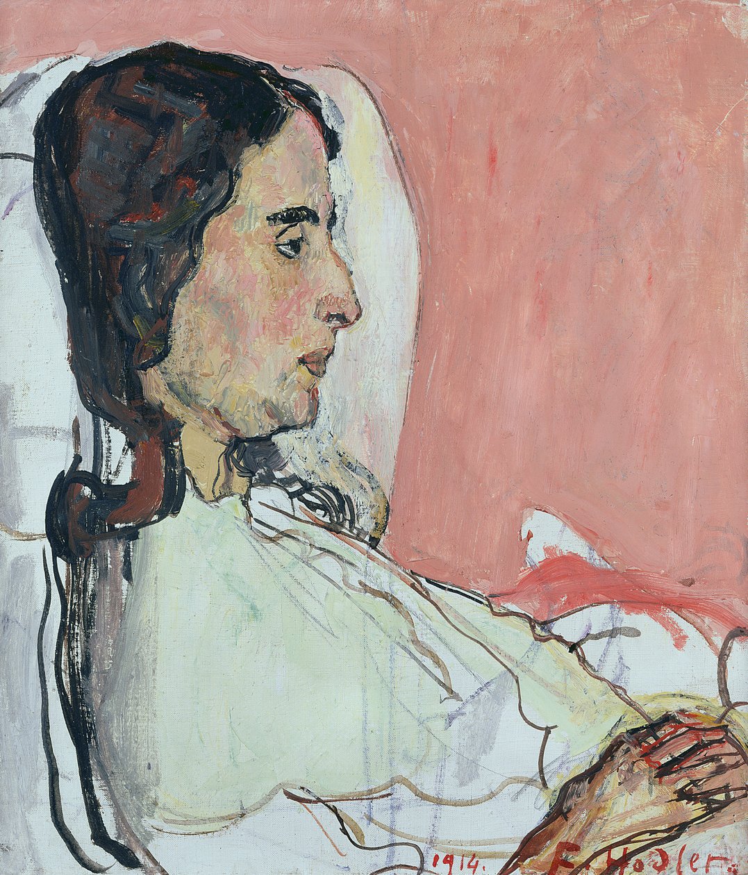 Madame Valentine Gode Darel, krank, 1914 von Ferdinand Hodler