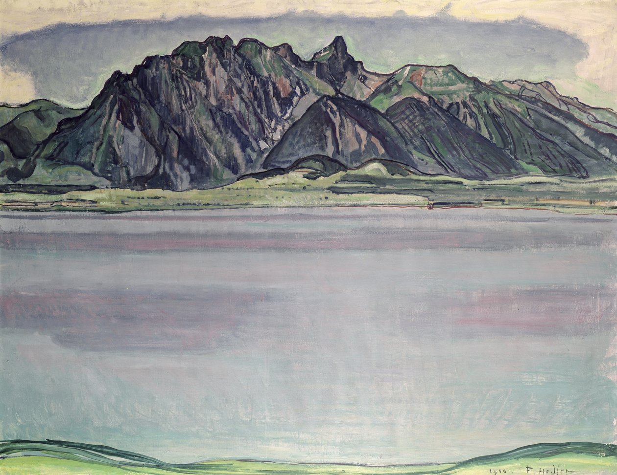 Thunersee mit den Stockhorn-Bergen, 1910 von Ferdinand Hodler