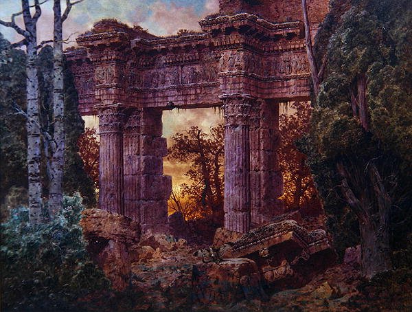 Römische Ruine in der Dämmerung von Ferdinand Knab