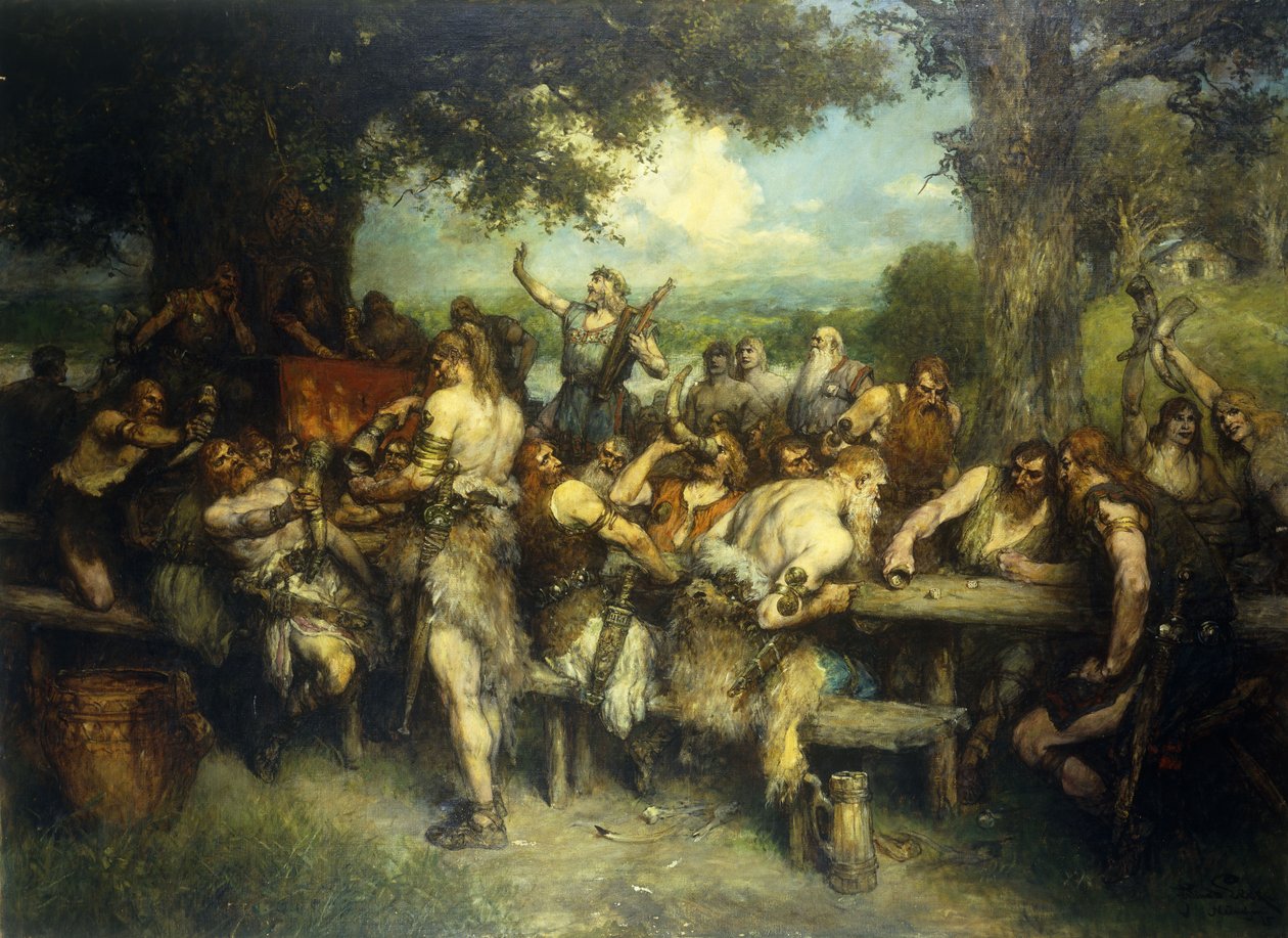 Eine Wikingerfeier, 1925 von Ferdinand Leeke
