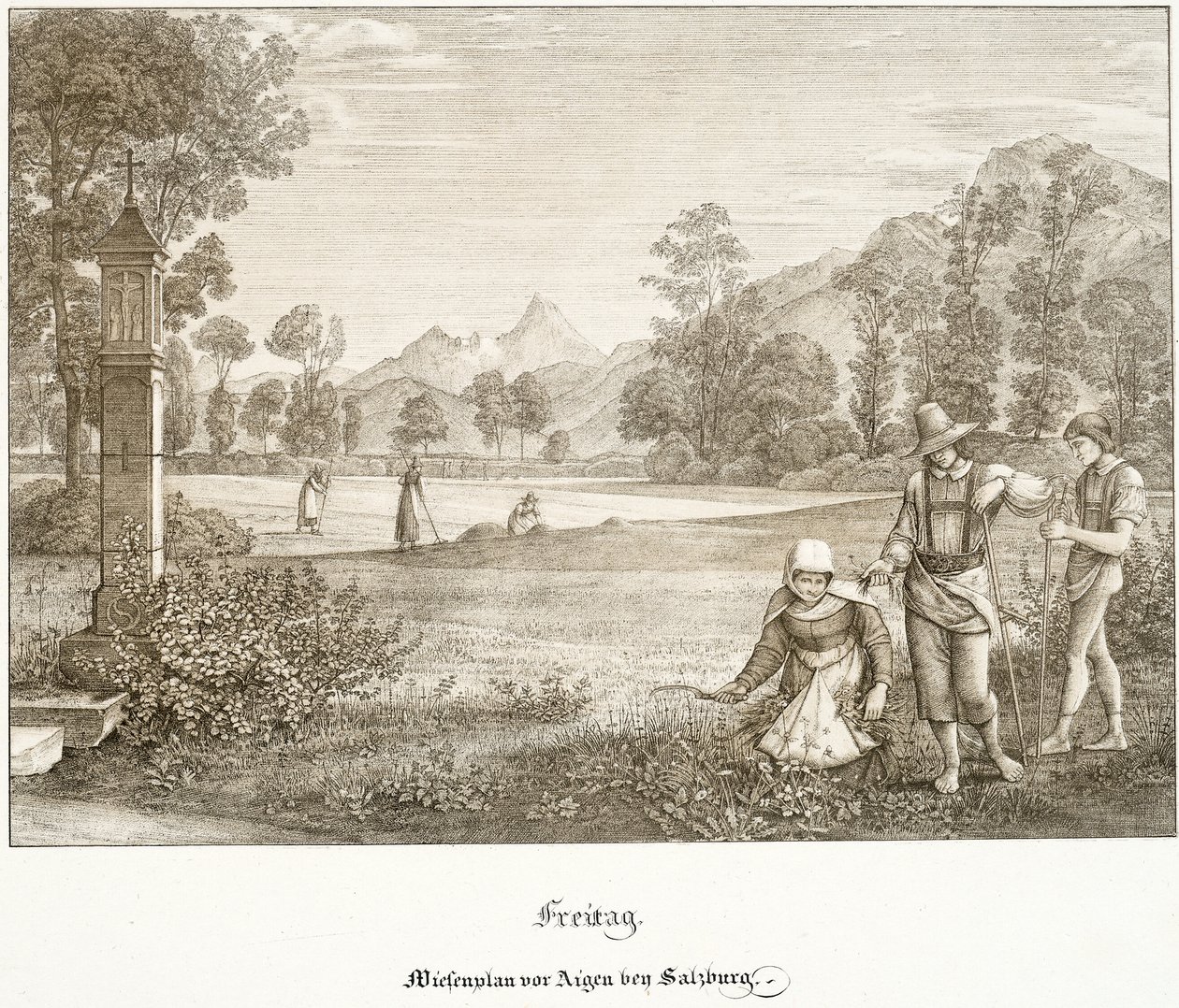 Freitag: Wiese vor Aigen bei Salzburg von Ferdinand Olivier