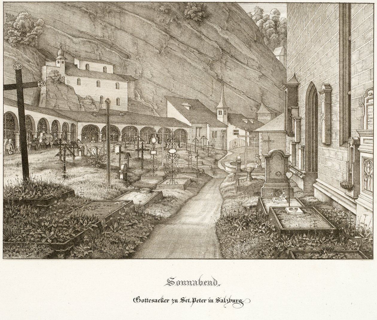 Samstag: Friedhof von St. Peter in Salzburg von Ferdinand Olivier