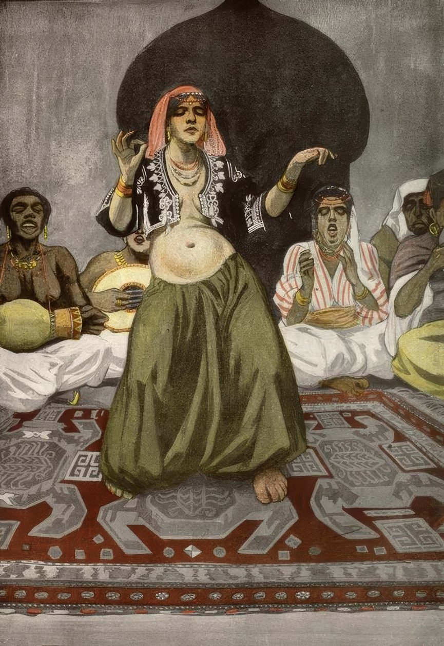 Reznicek / Bauchtanz / Grafik 1906 von Ferdinand von Reznicek