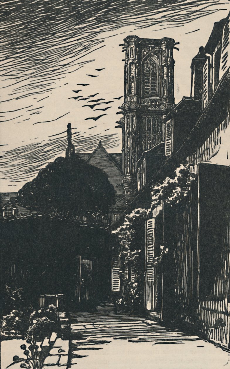 Nevers - Turm der Kathedrale, 1919 von Fernand Chalandre