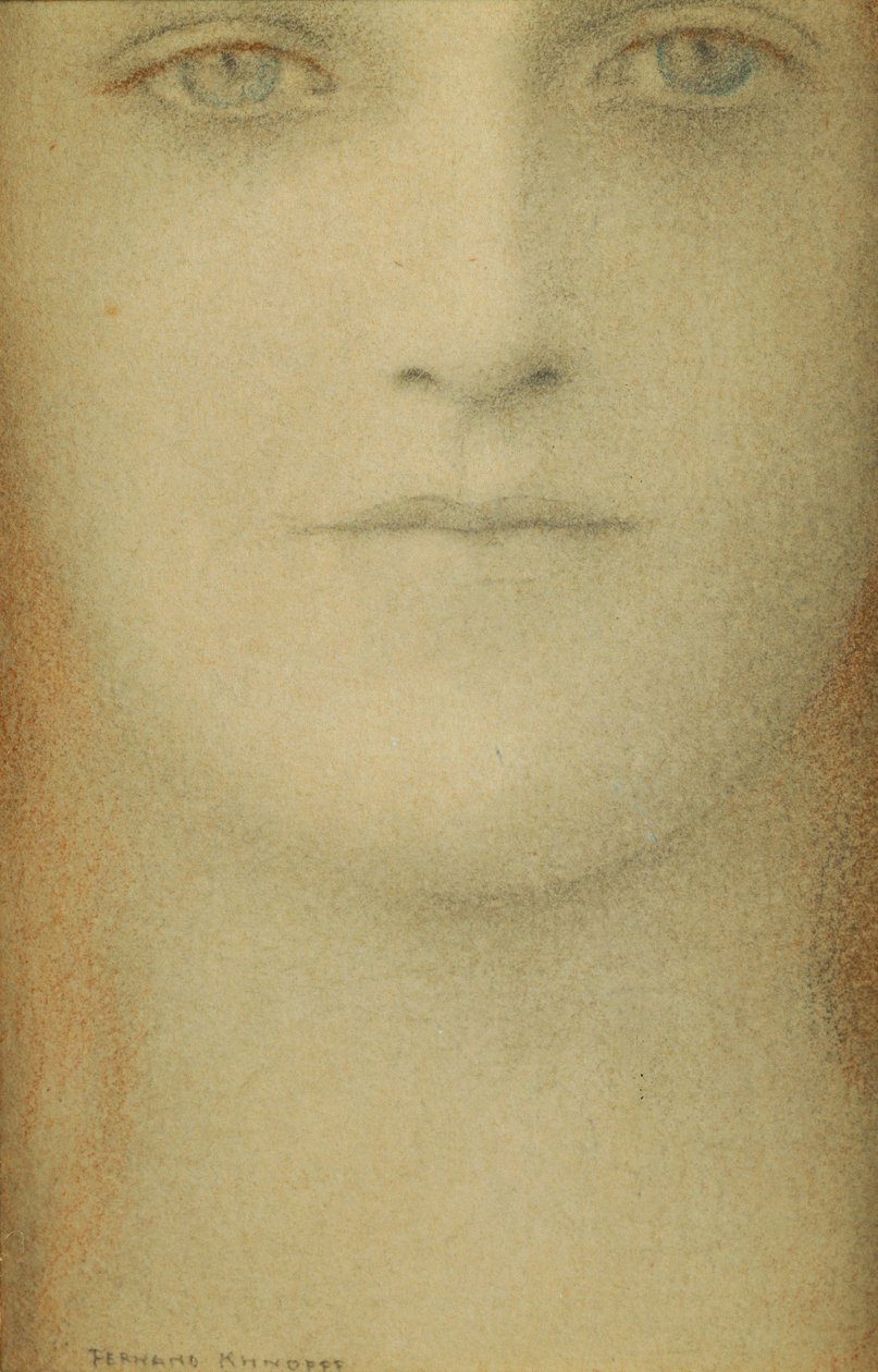 Studie einer Frau, 1890 von Fernand Khnopff
