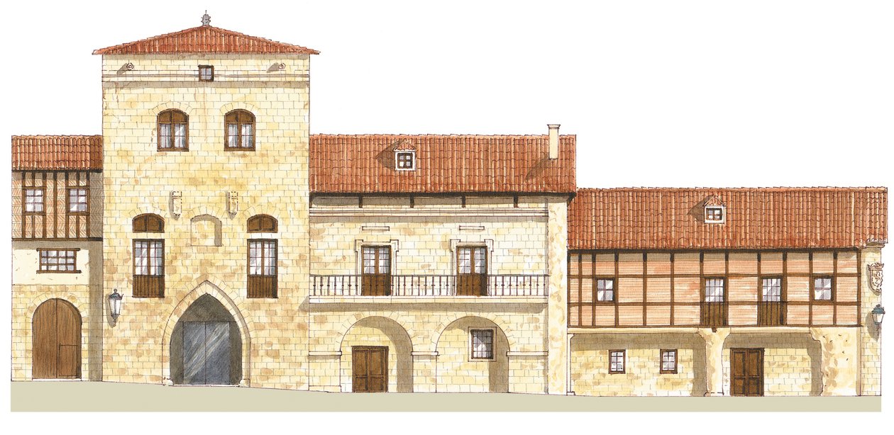 Traditionelle Häuser. Santillana del Mar, Kantabrien, Spanien von Fernando Aznar Cenamor