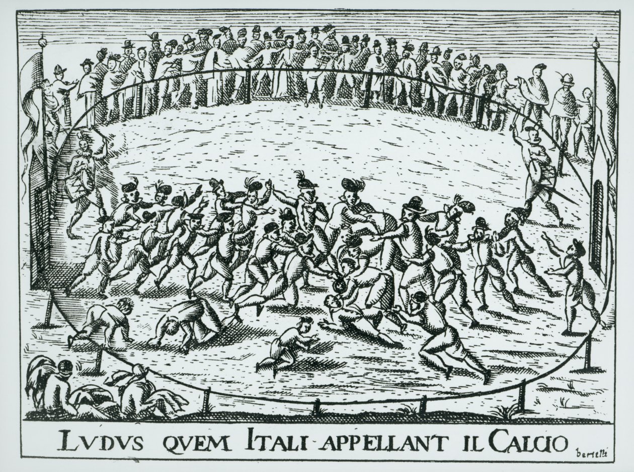 Italienische Calcio-Spieler von Fernando Bertelli