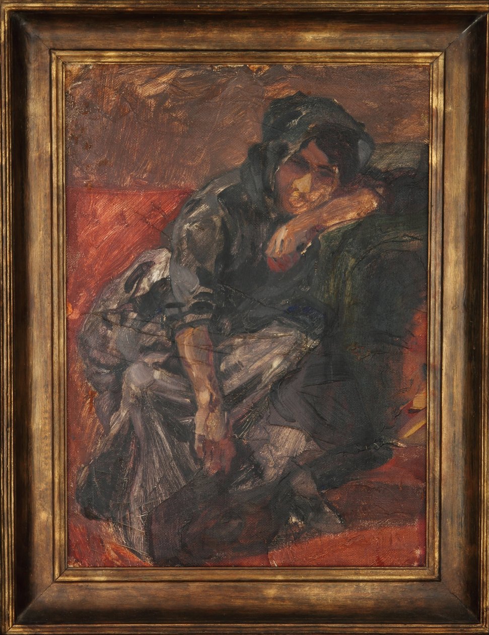 Studie einer Frau oder Rückkehr nach Hause von Fernando Fader