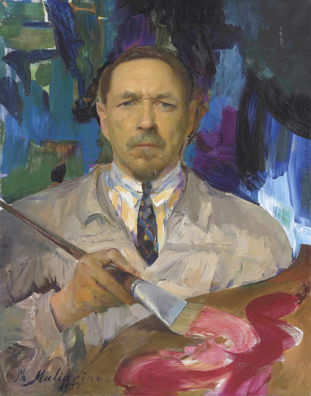 Selbstporträt von Filipp Andreevich Maliavin