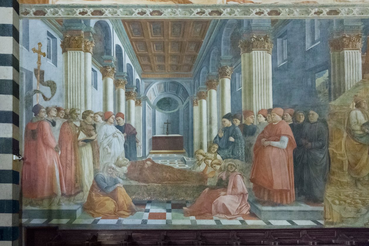 Das Begräbnis des heiligen Stephanus (Detail) von Filippo Lippi