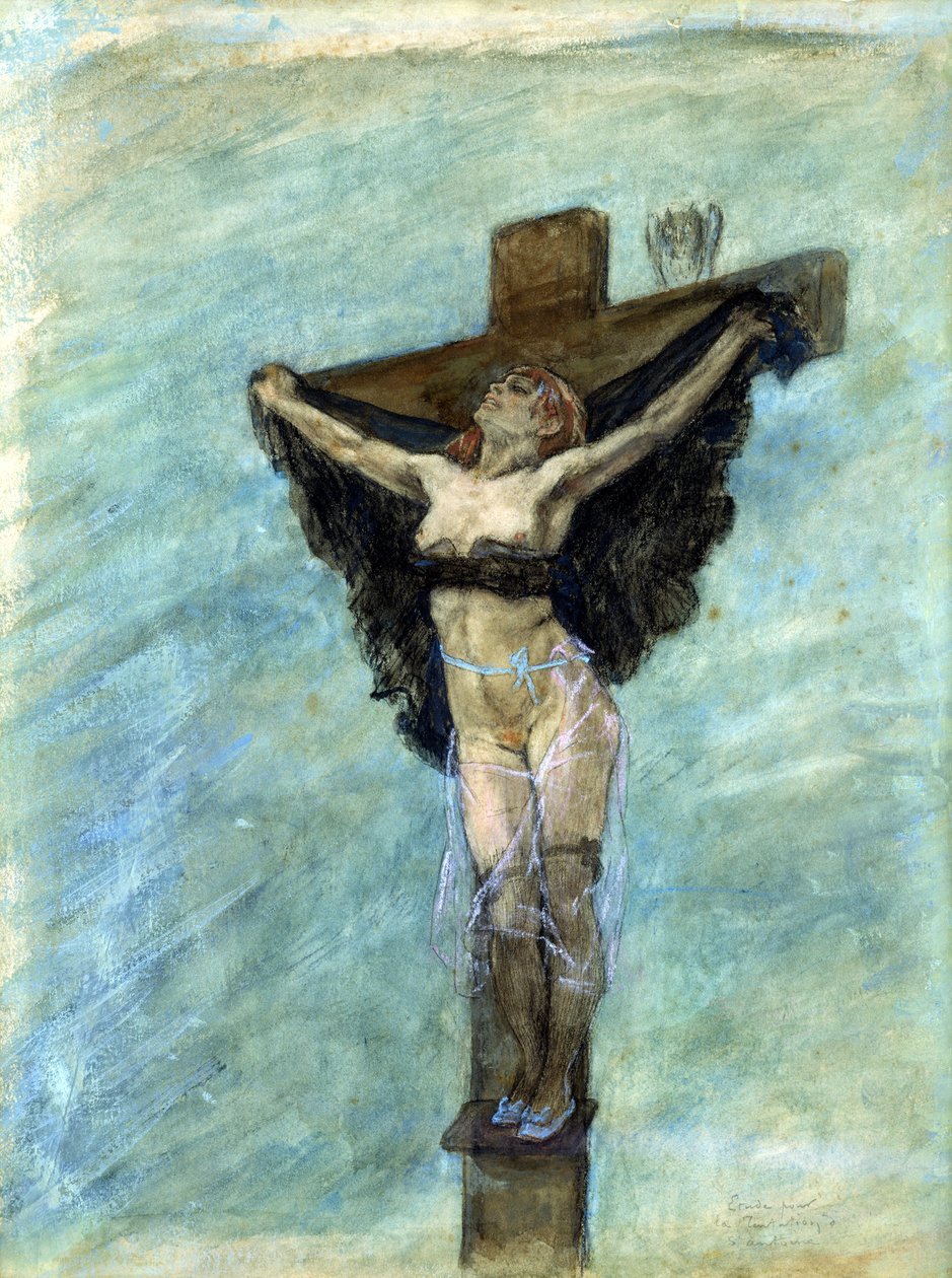 Studie für Die Versuchung des Heiligen Antonius, 1878 von Félicien Rops