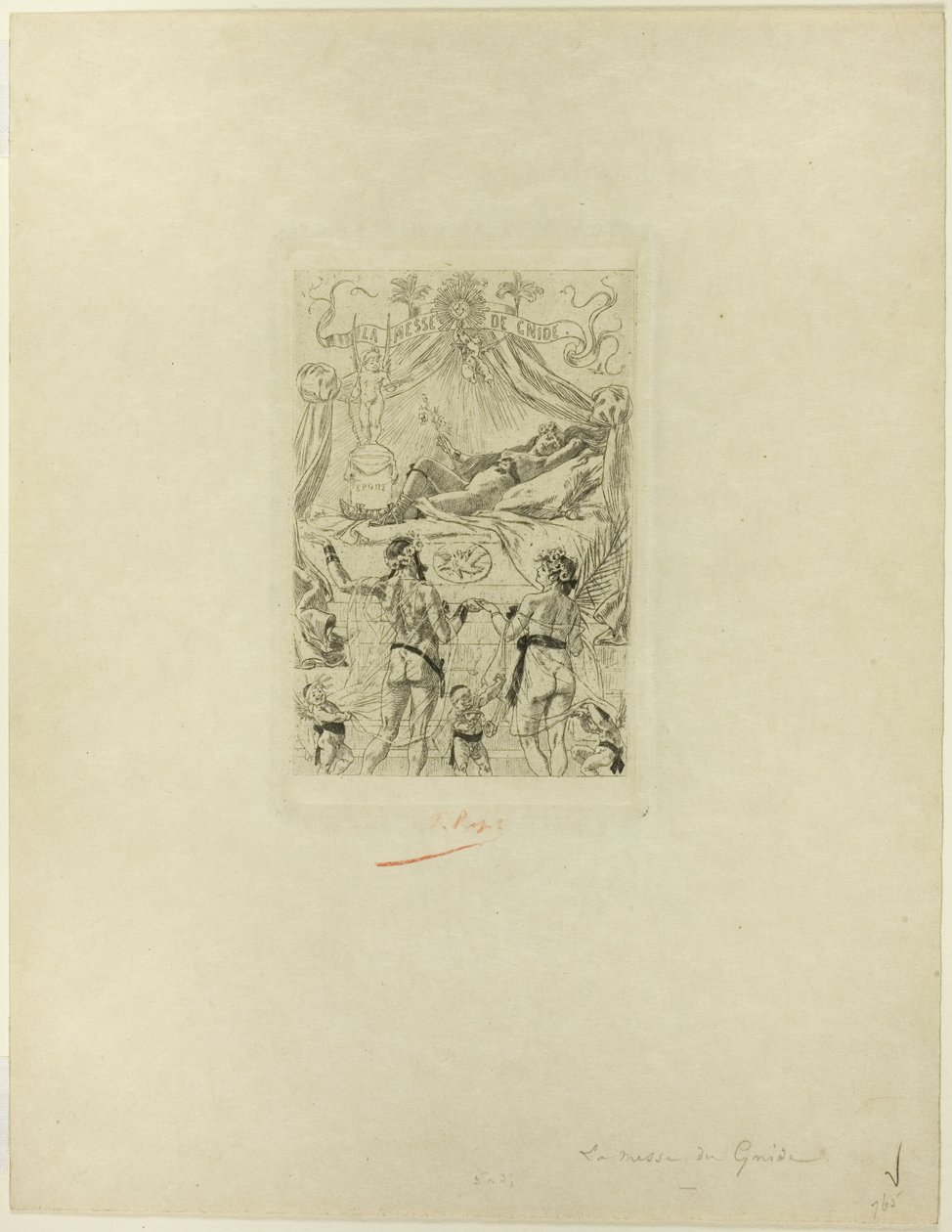 Frontispiz zu La messe de Gnide von Félicien Rops