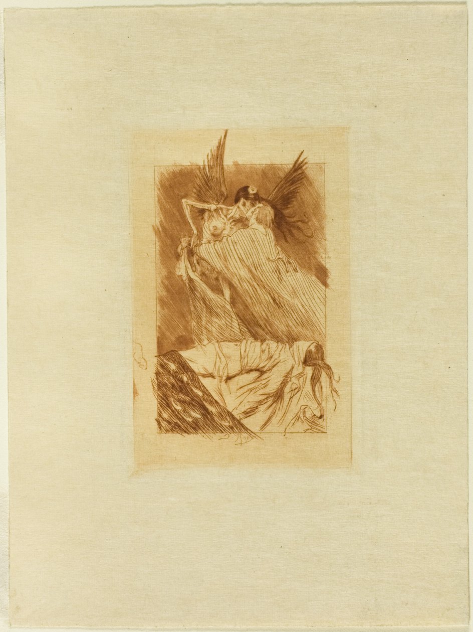 Frontispiz zu Les baisers morts von Félicien Rops