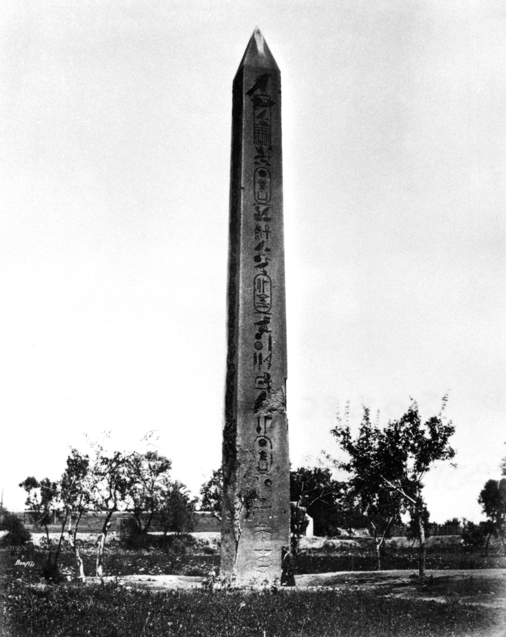 Obelisk von Heliopolis, Ägypten, 1878 von Félix Bonfils