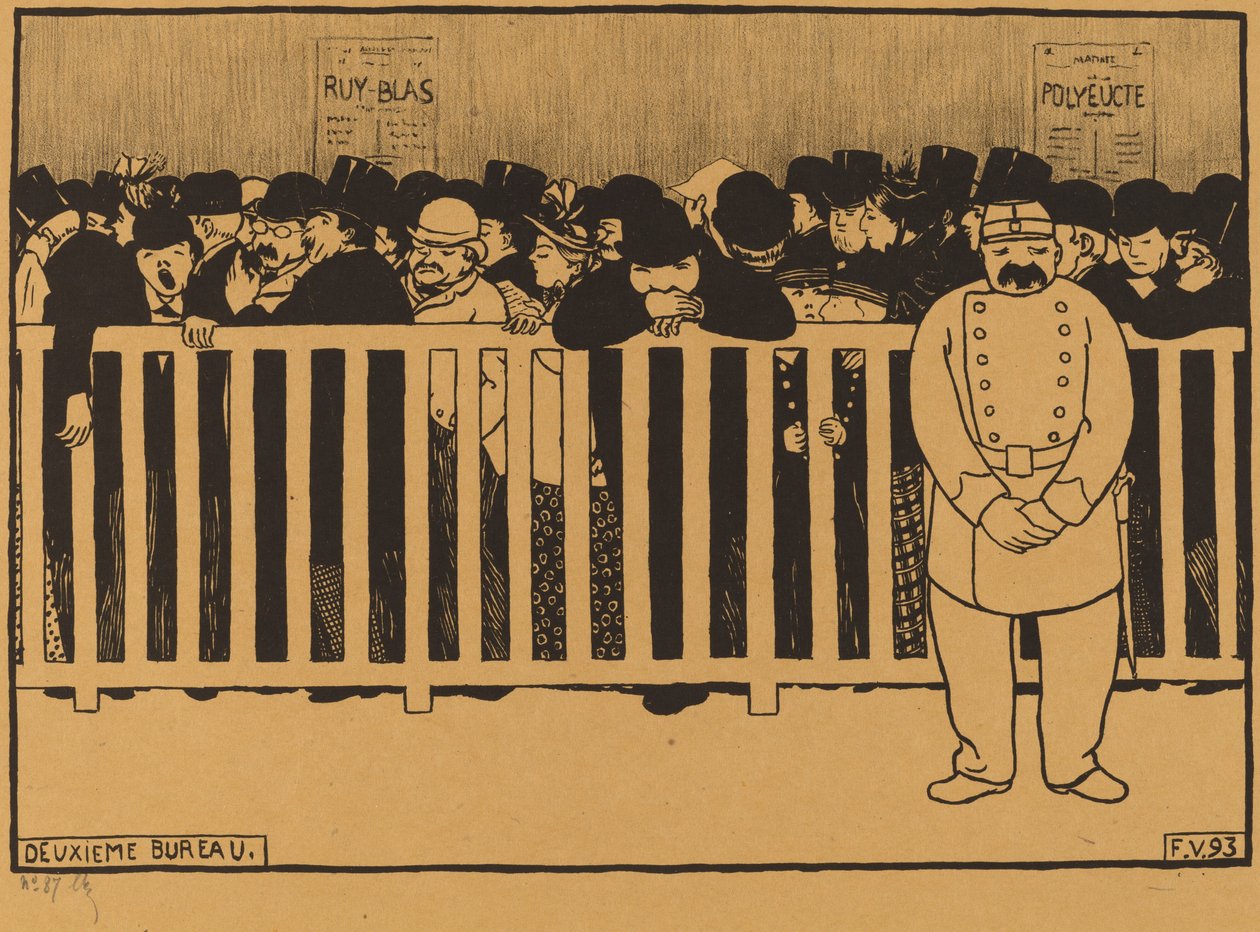 Deuxieme Bureau Box Office, 1893 von Félix Vallotton