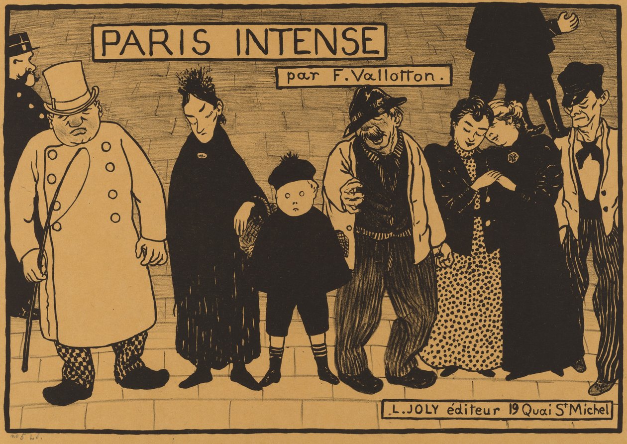 Frontispiz aus Paris Intense, 1894 von Félix Vallotton