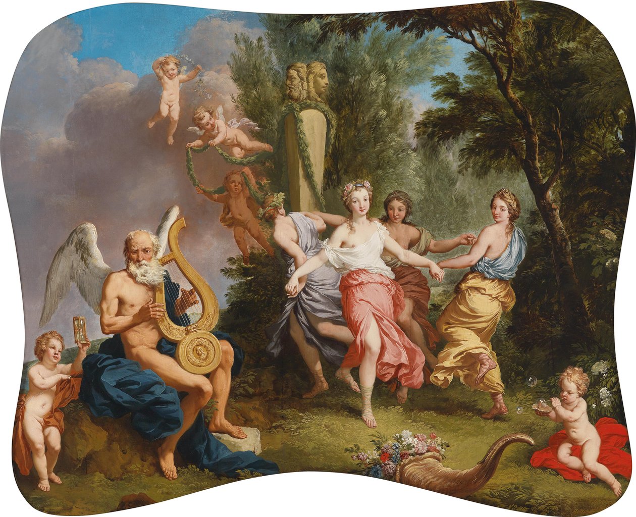 Tanz zur Musik der Zeit von Follower of Laurent de La Hyre