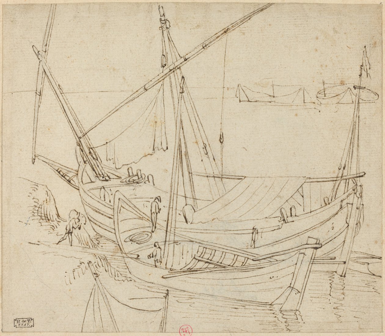 Boote von Follower of Agostino Tassi