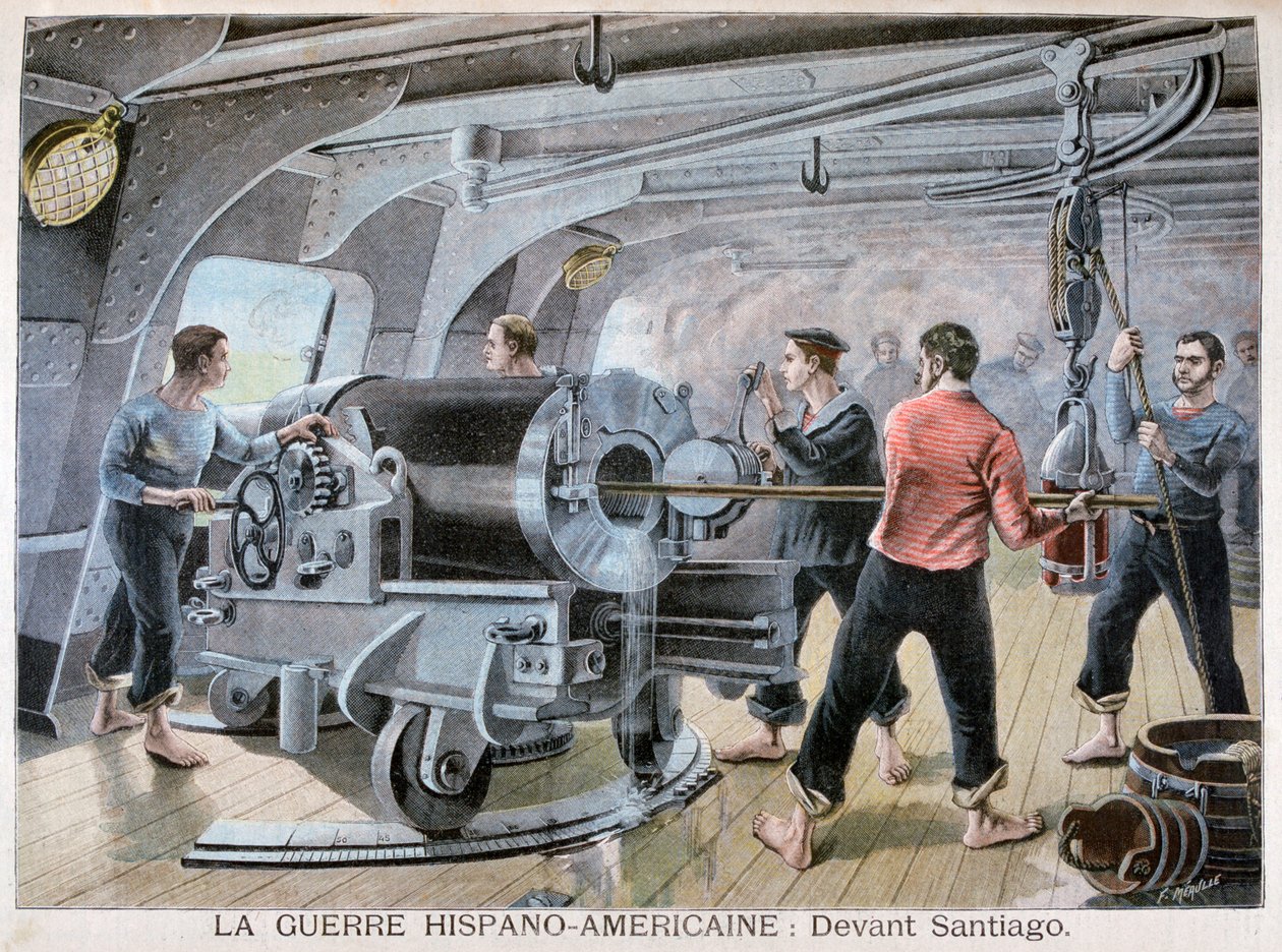 Schlacht von Santiago, Spanisch-Amerikanischer Krieg, 1898 von Fortuné Méaulle
