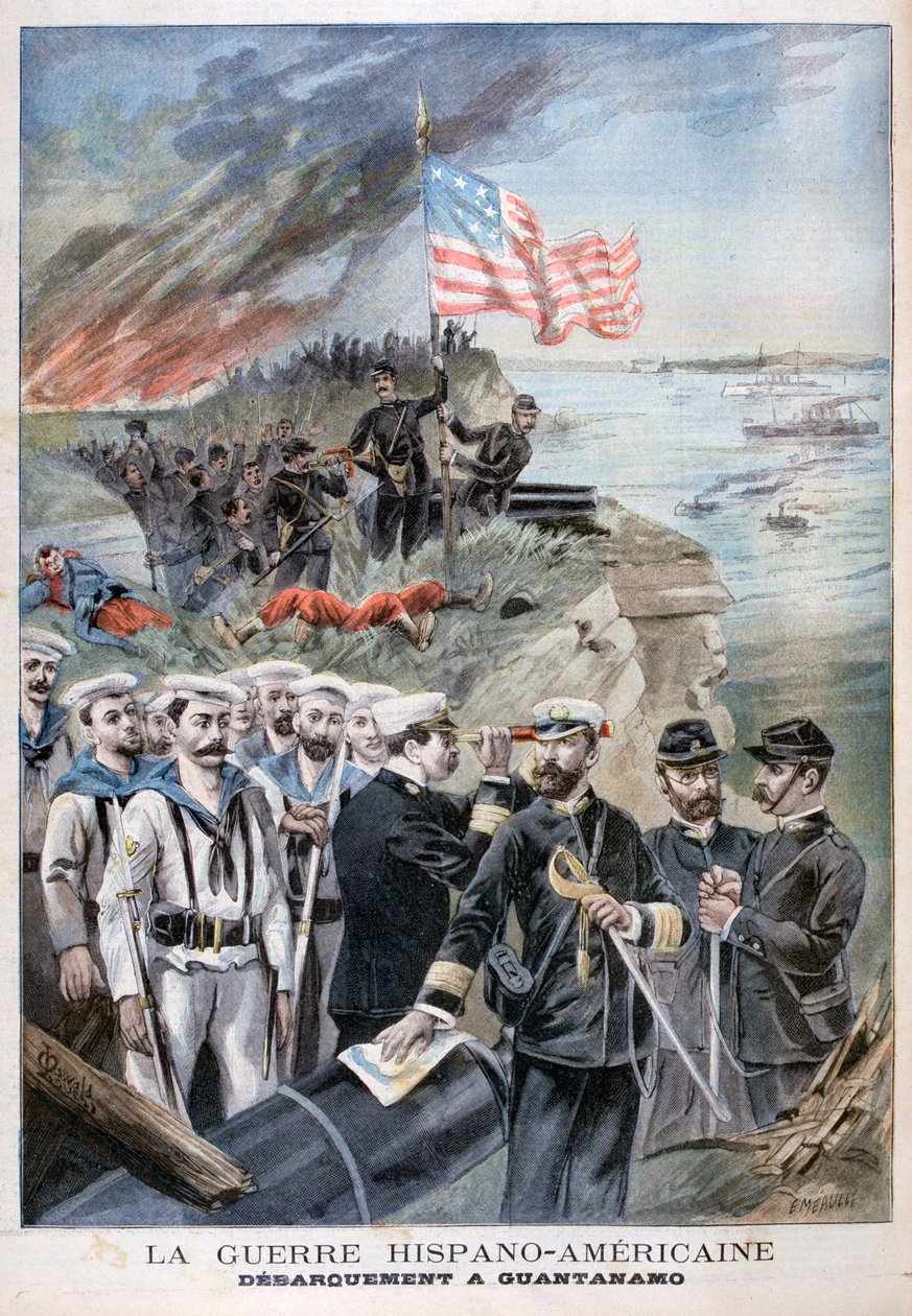 Truppen landen in Guantanamo, Kuba, 1898 von Fortuné Méaulle