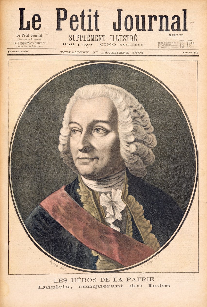 Porträt von Joseph Francis Dupleix (1697-1763), Illustration aus 