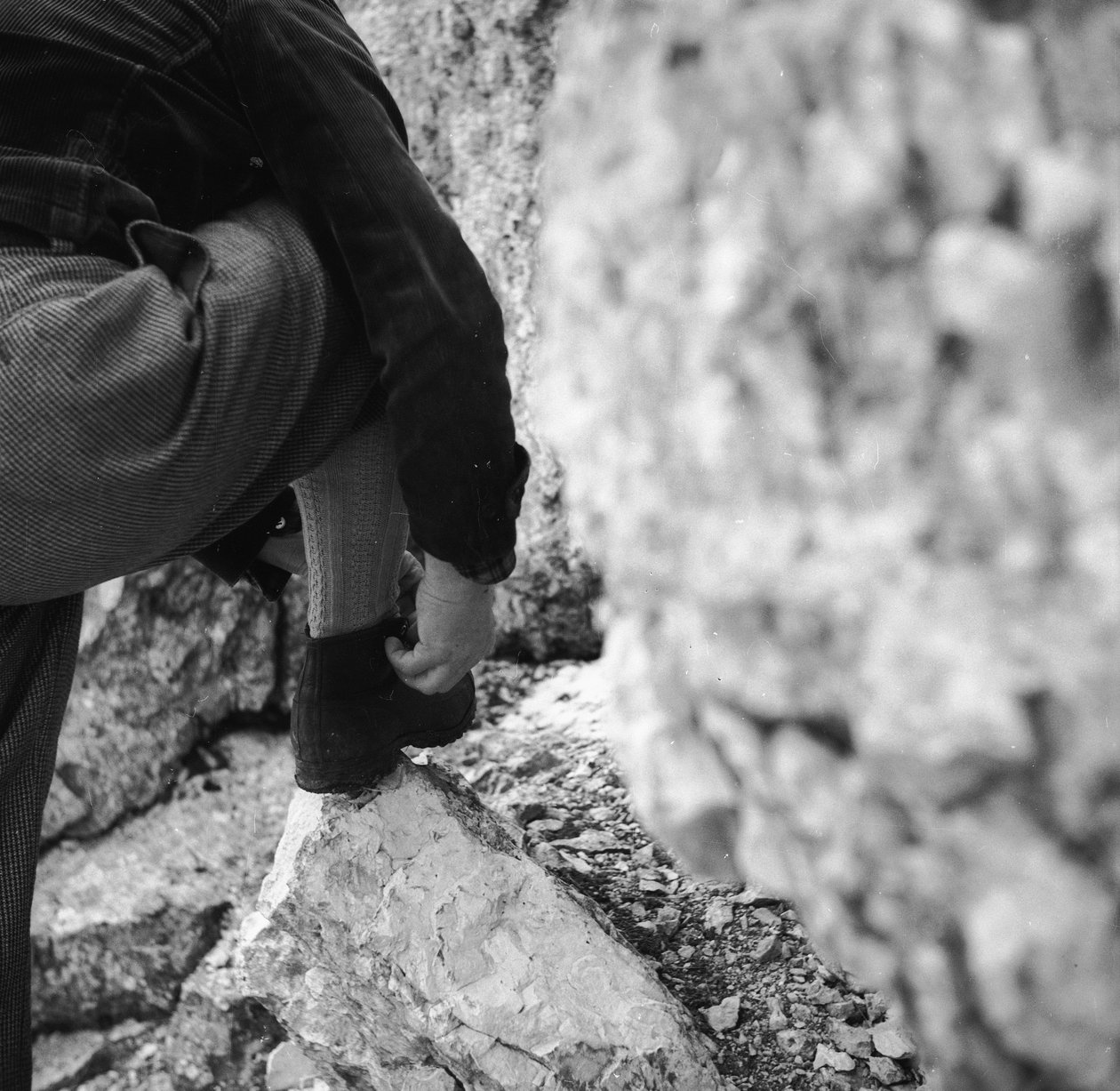 Abruzzen, Abetone, Dolomiten: Kletterer auf Abetone von Fosco Maraini