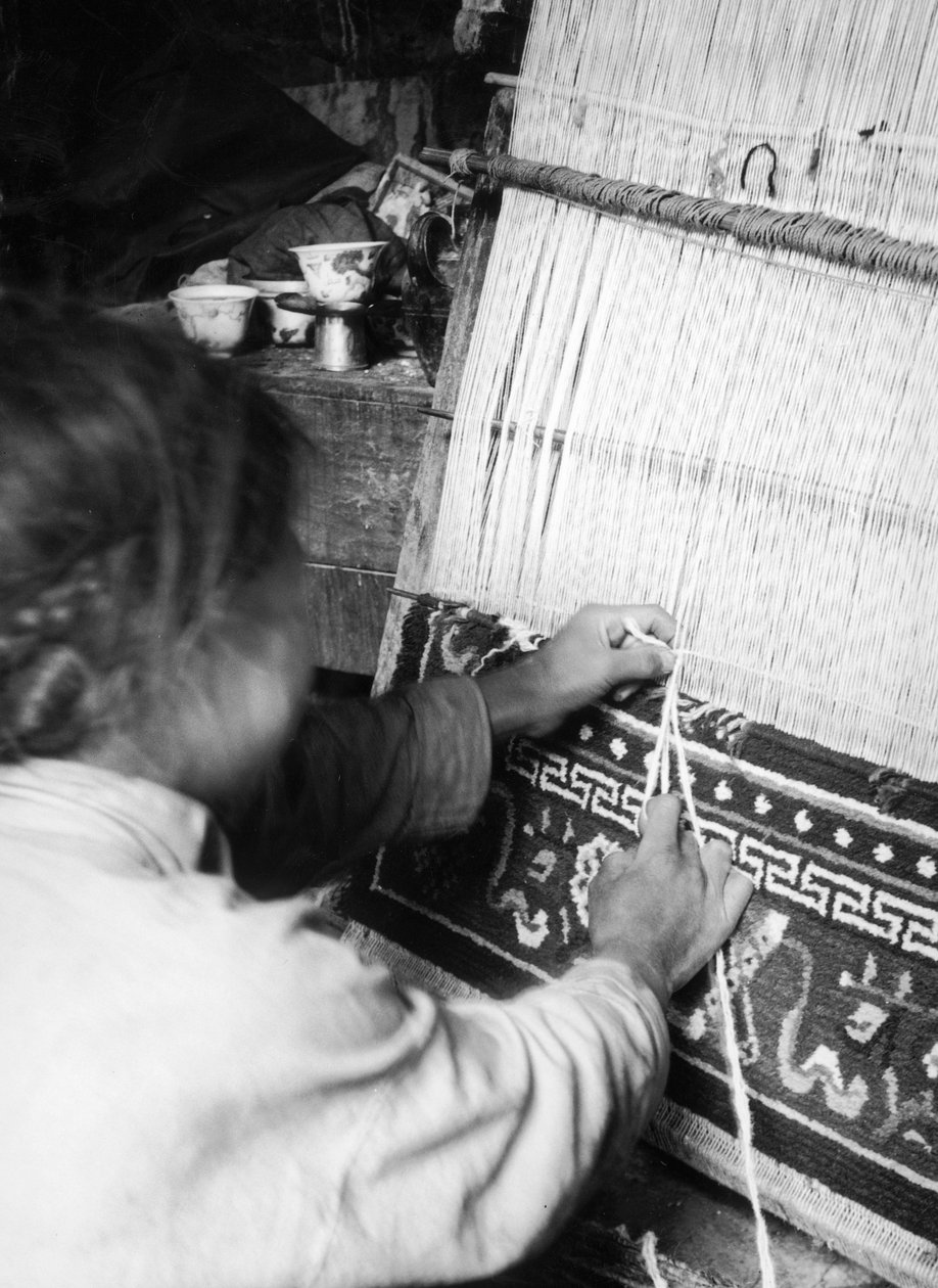 Der Teppichweber, Gyantsé, Tibet von Fosco Maraini