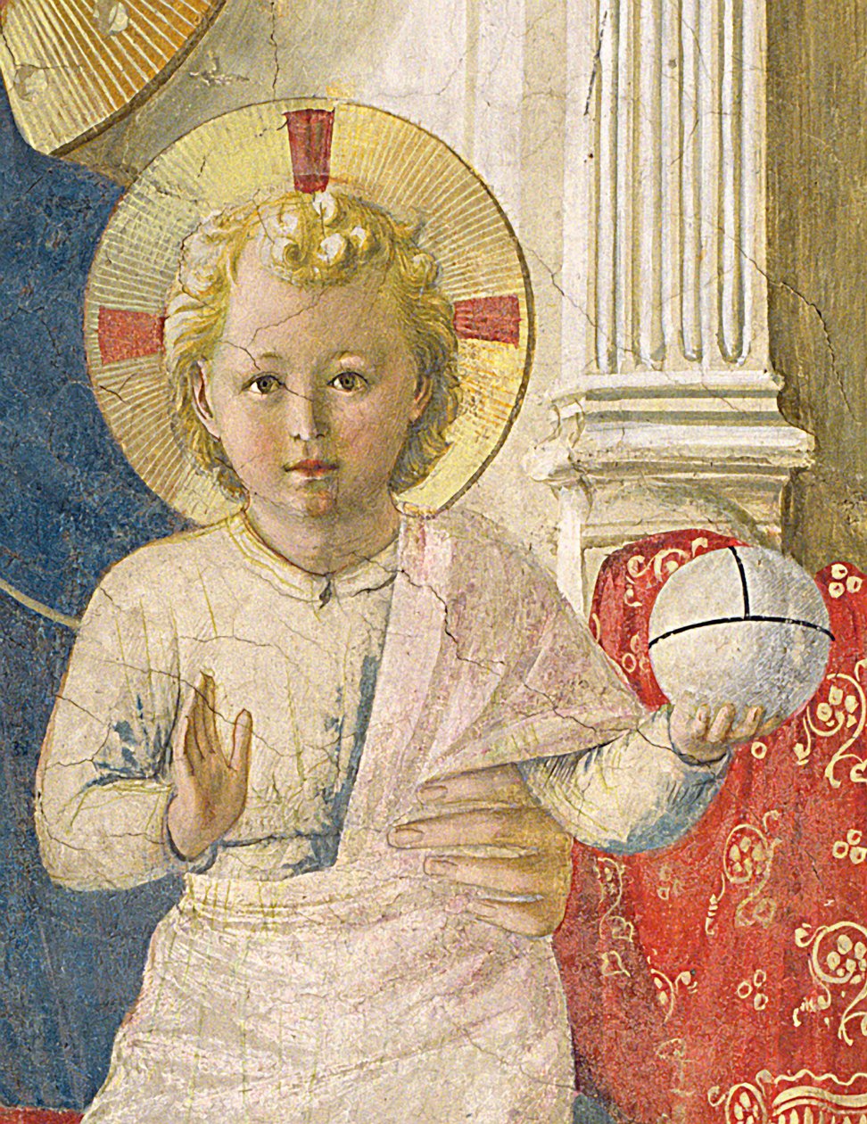 Detail des Christuskindes aus der Madonna delle Ombre (Madonna der Schatten) von Fra Angelico