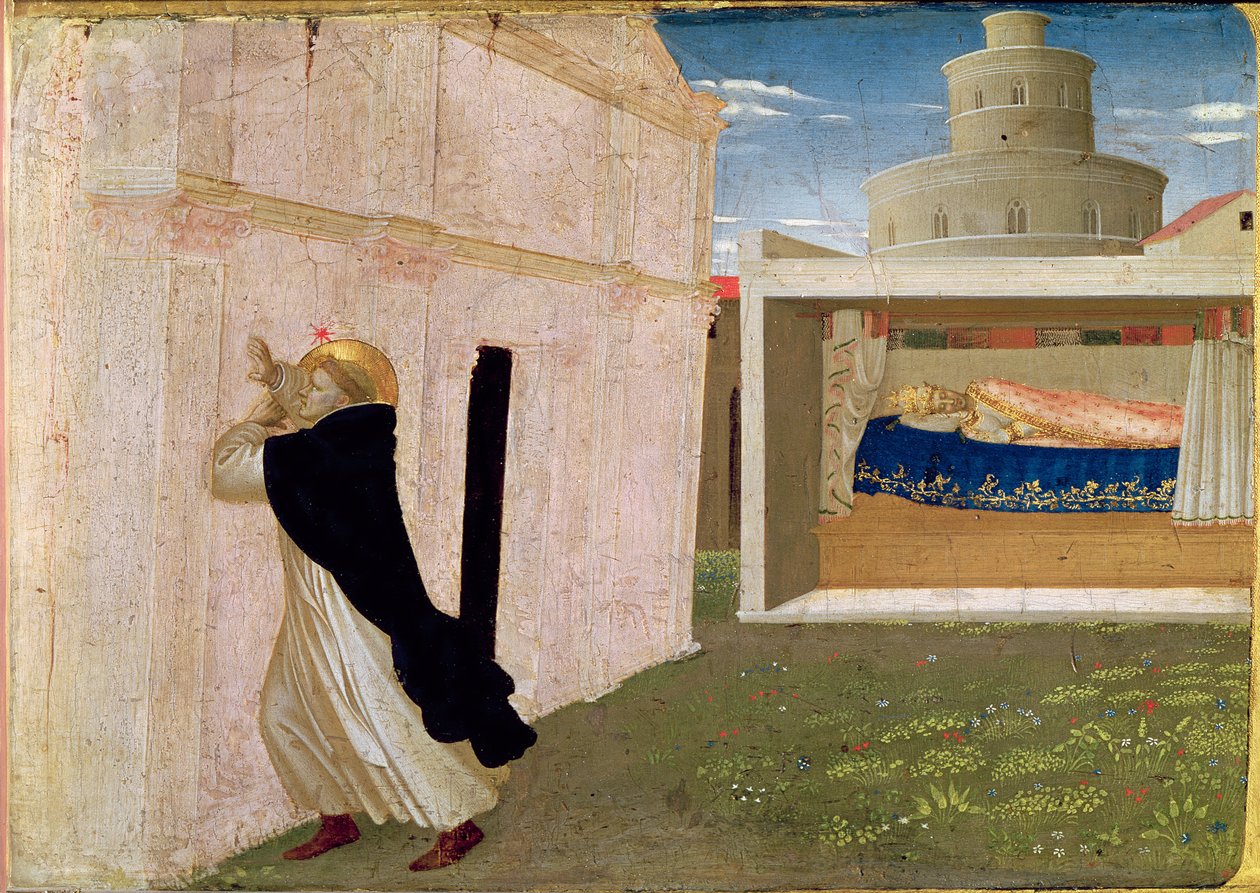 Der Traum von Innozenz III. (aus dem Predellapanel der Krönung der Jungfrau) von Fra Angelico
