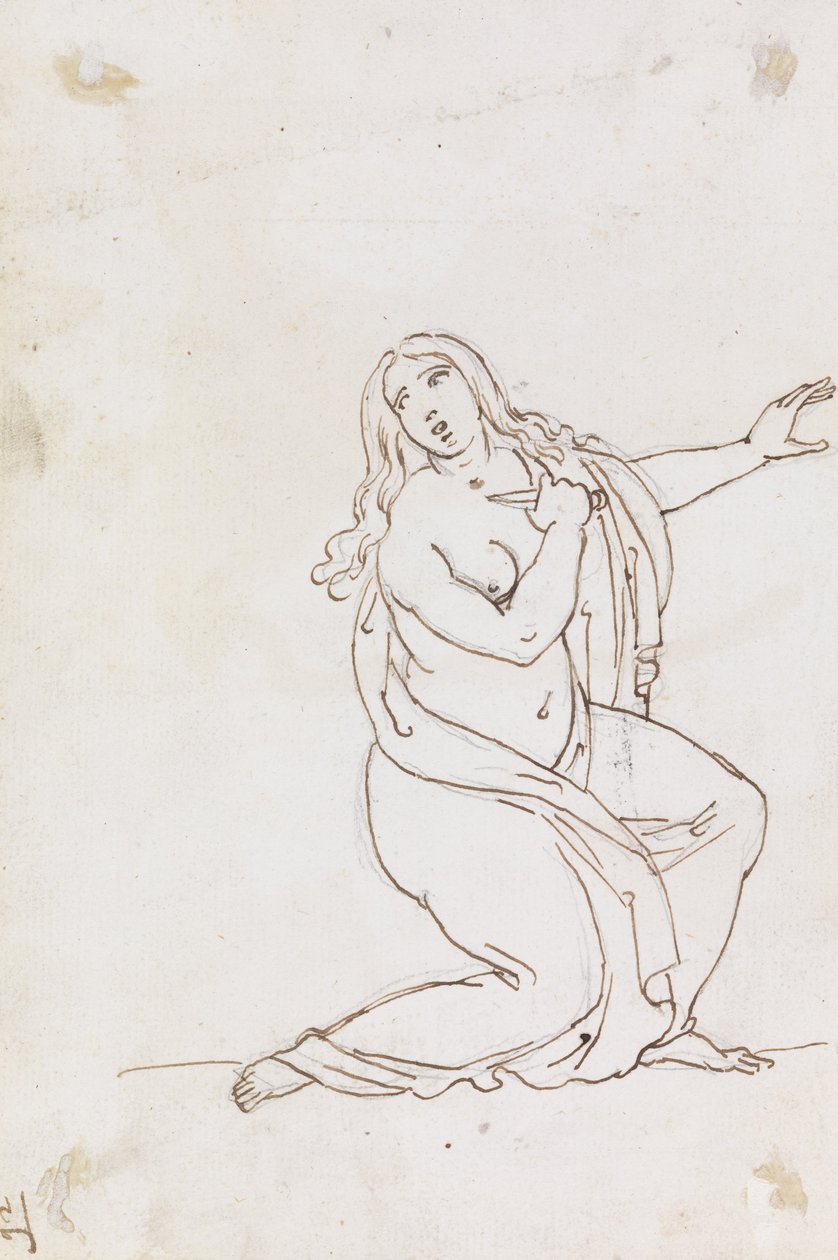 Lucretia oder Tarquinia ersticht sich selbst von Francesco Coghetti