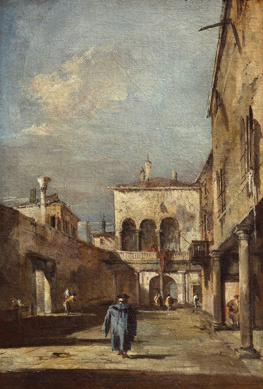 Architektonische Fantasie mit einem Innenhof von Francesco Guardi