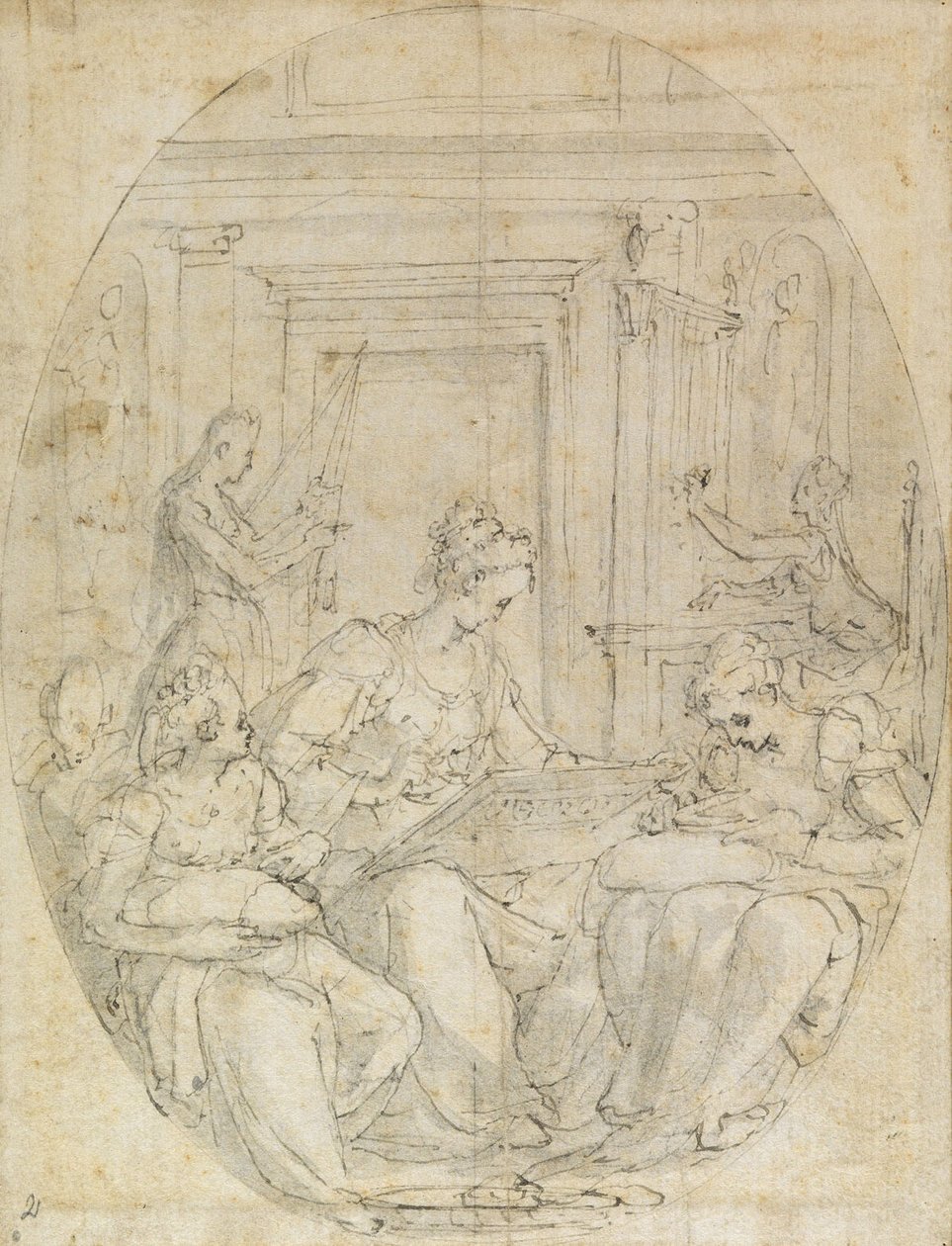 Frauen bei der Arbeit von Francesco Primaticcio