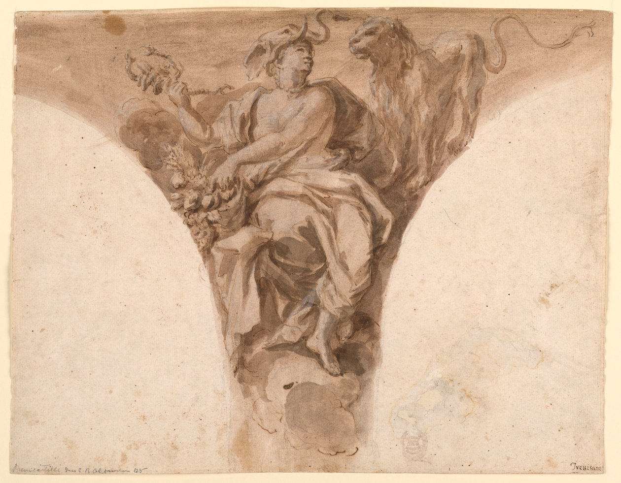 Entwurf für ein Pendentif im Taufvorraum von St. Peter von Francesco Trevisani