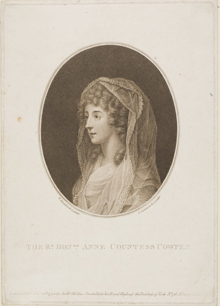 Anne Gräfin Cowper von Francesco Bartolozzi