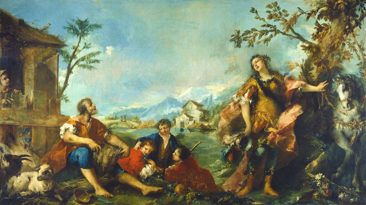 Erminia und die Hirten, 1750-1755 von Francesco Guardi
