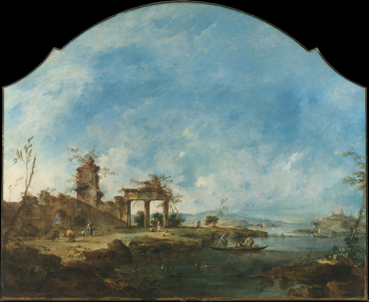 Fantastische Landschaft, ca. 1765 von Francesco Guardi