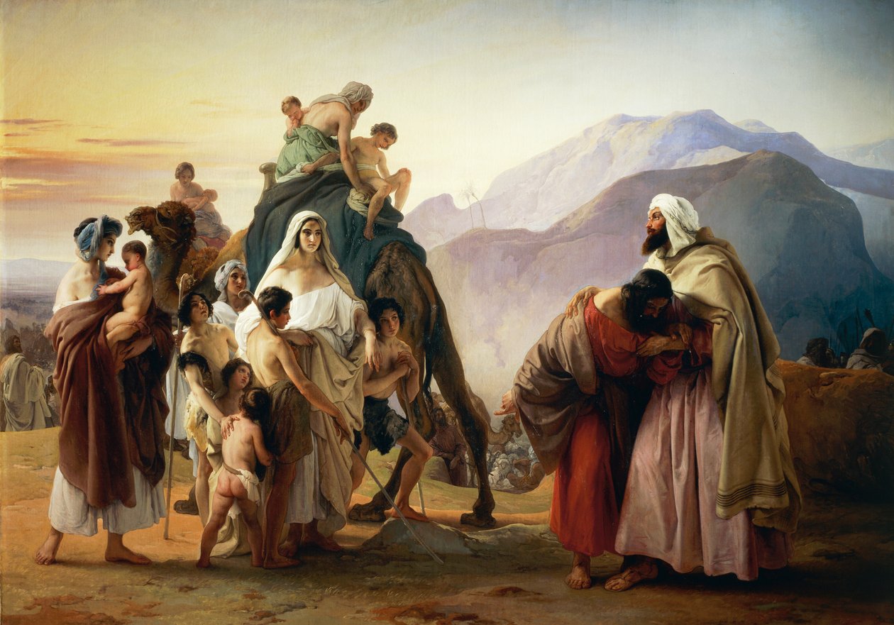 Versöhnung von Esau mit Jakob von Francesco Hayez