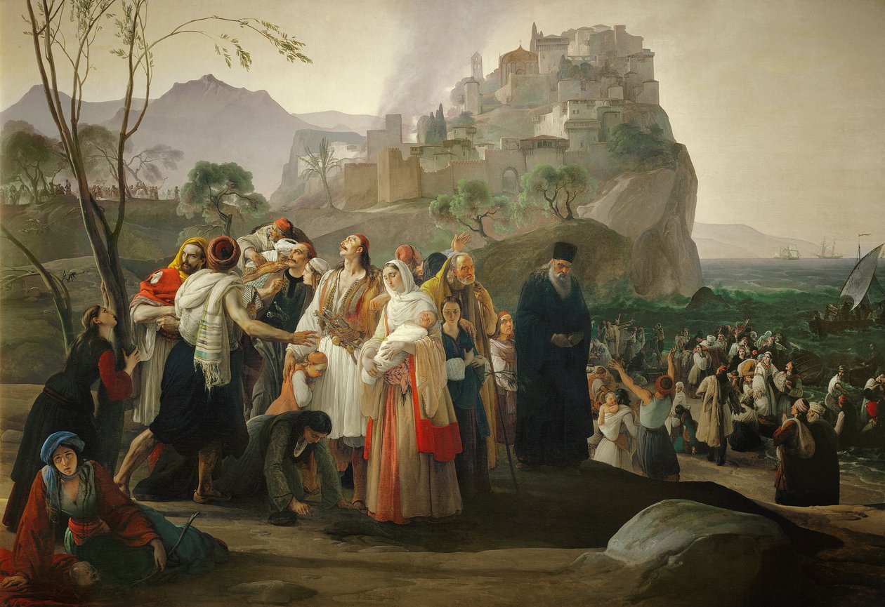 Flüchtlinge von Parga von Francesco Hayez