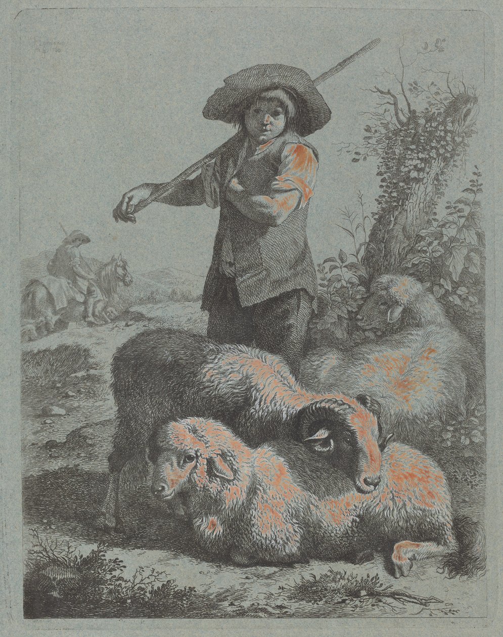 Stehender Hirte von Francesco Londonio