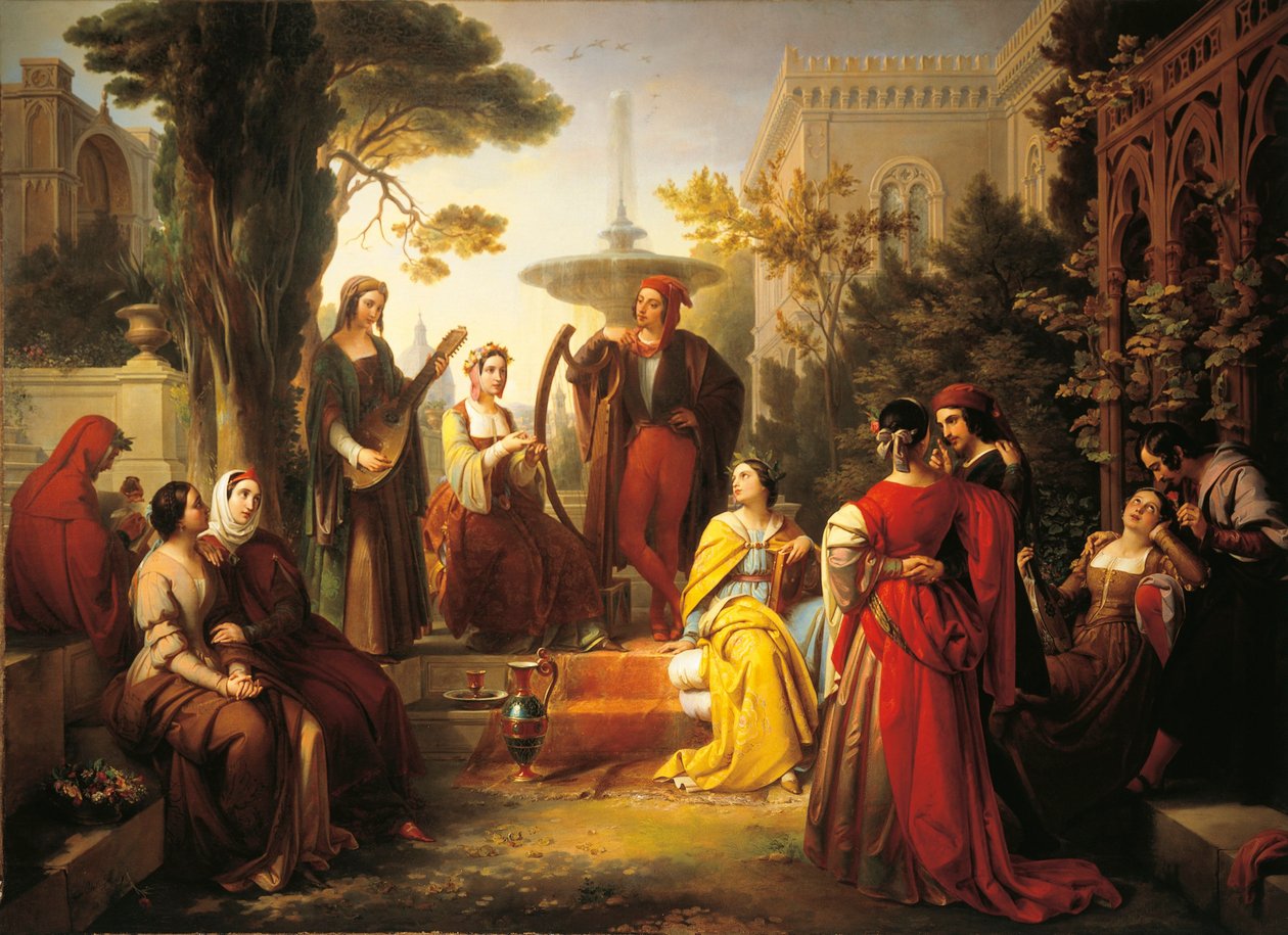 Erzähler des Decameron in Treviso, Italien von Francesco Podesti