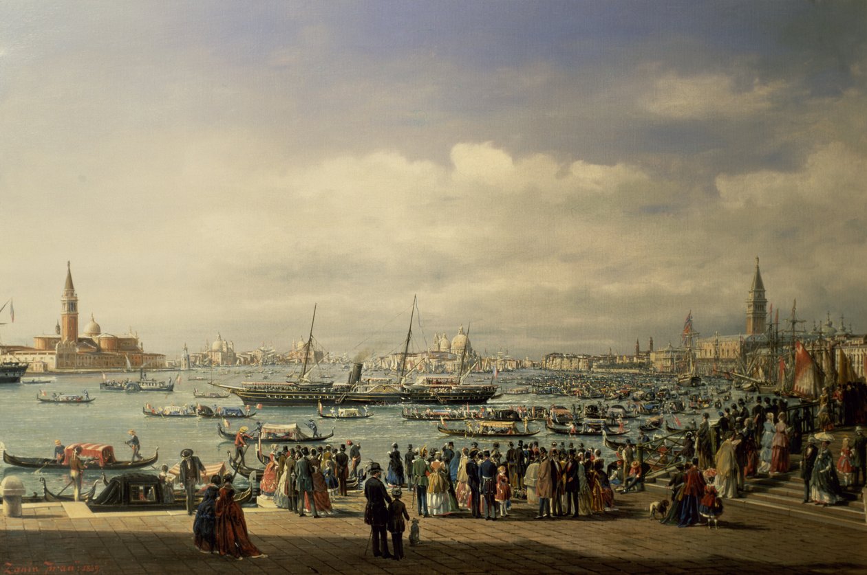 Napoleon III. kommt in Venedig an von Francesco Zanin